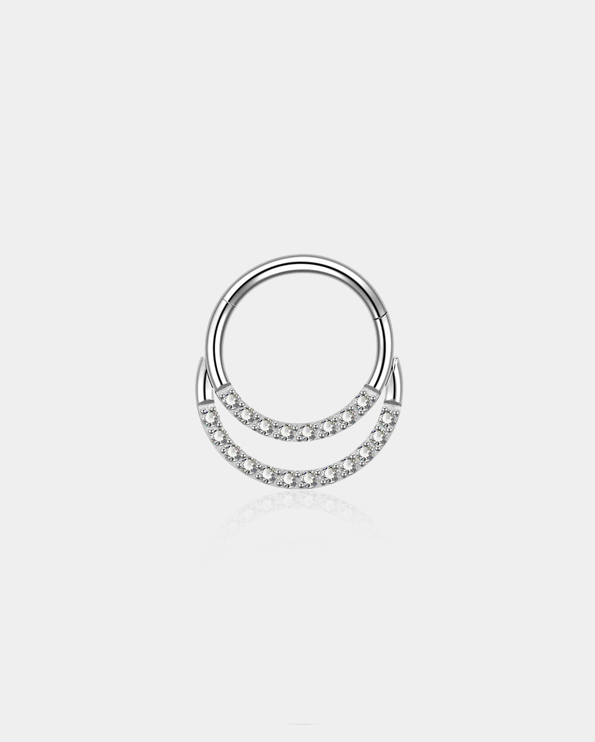 CZ Paved Double Loop Septum Clicker