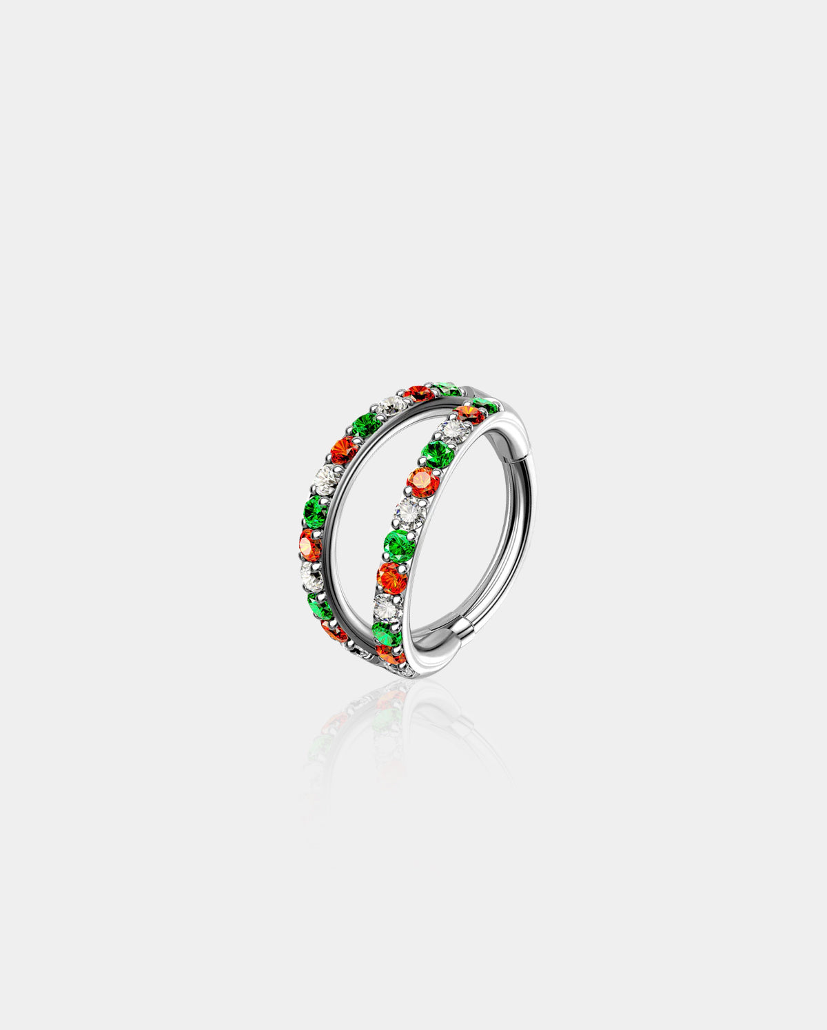christmas 18 gauge nose ring
