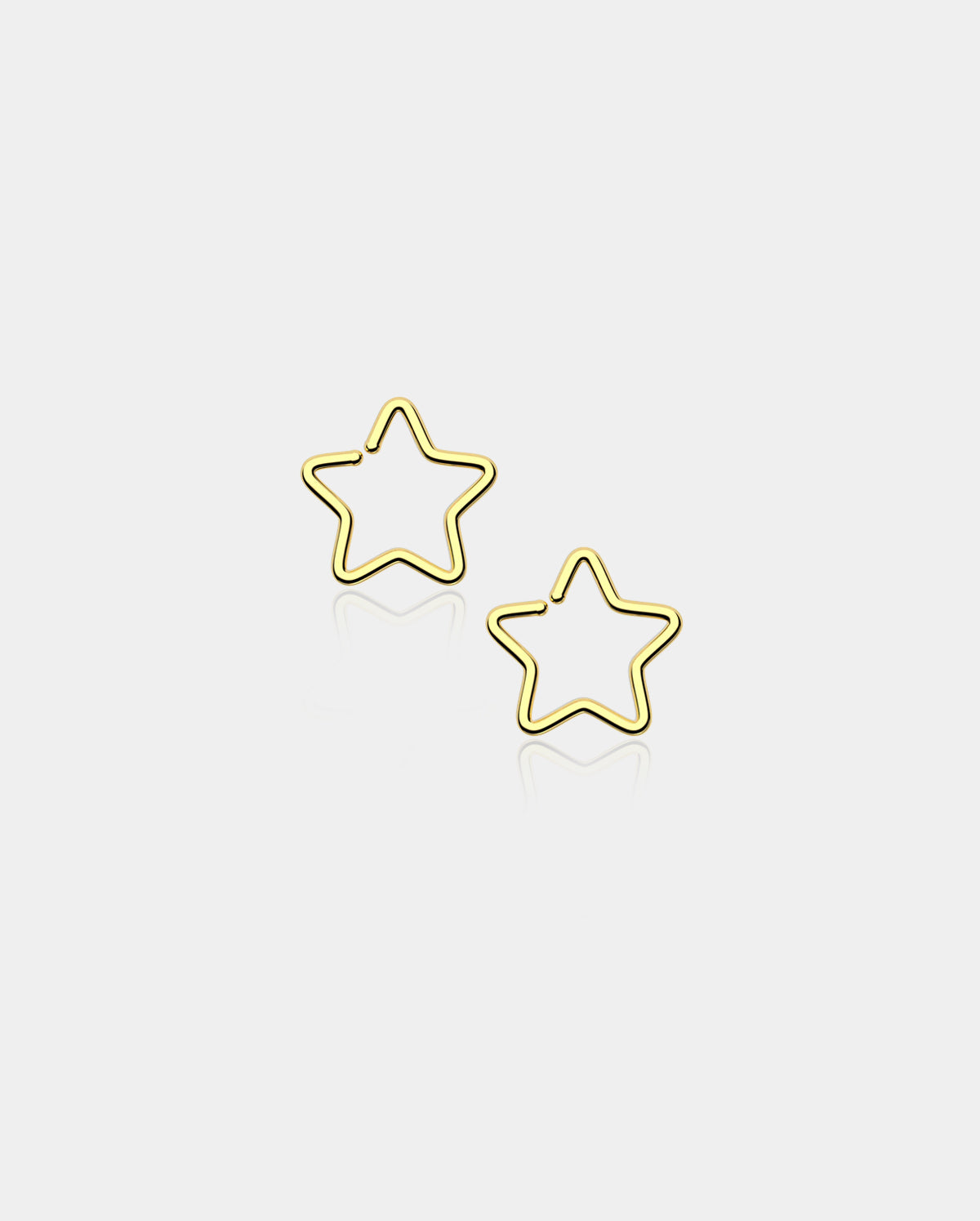 2PCS Titanium Star Seamless Nose Ring