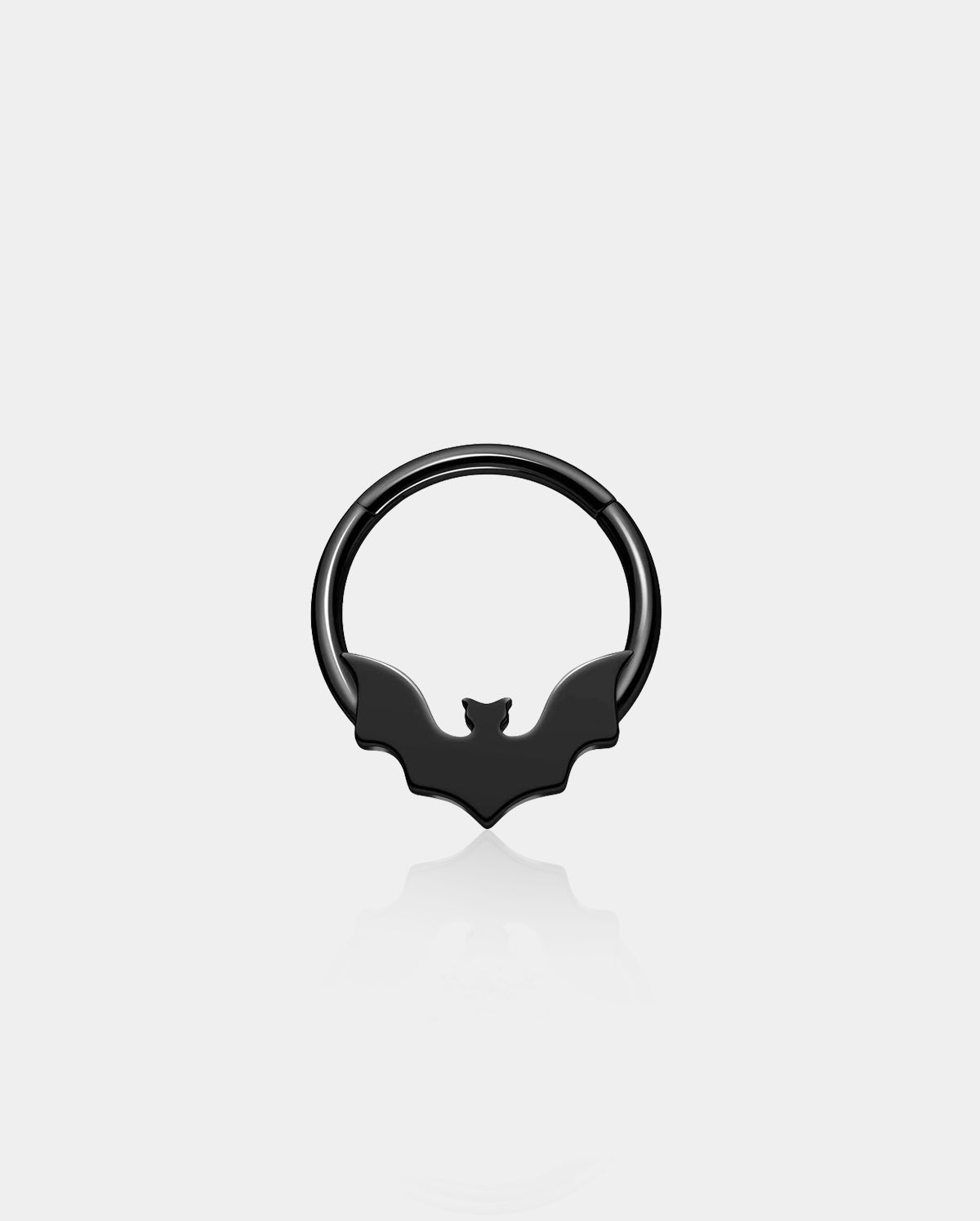 Flat Bat Halloween Daith Septum Ring