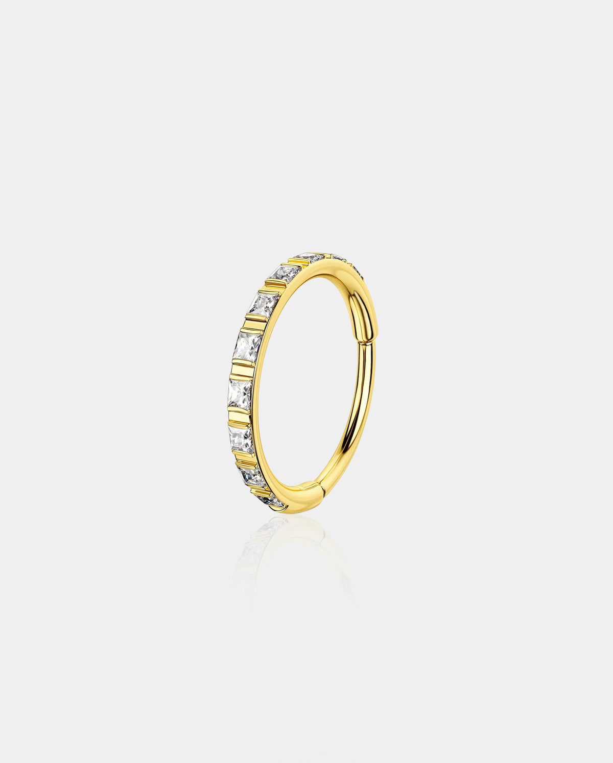 gold square nose ring