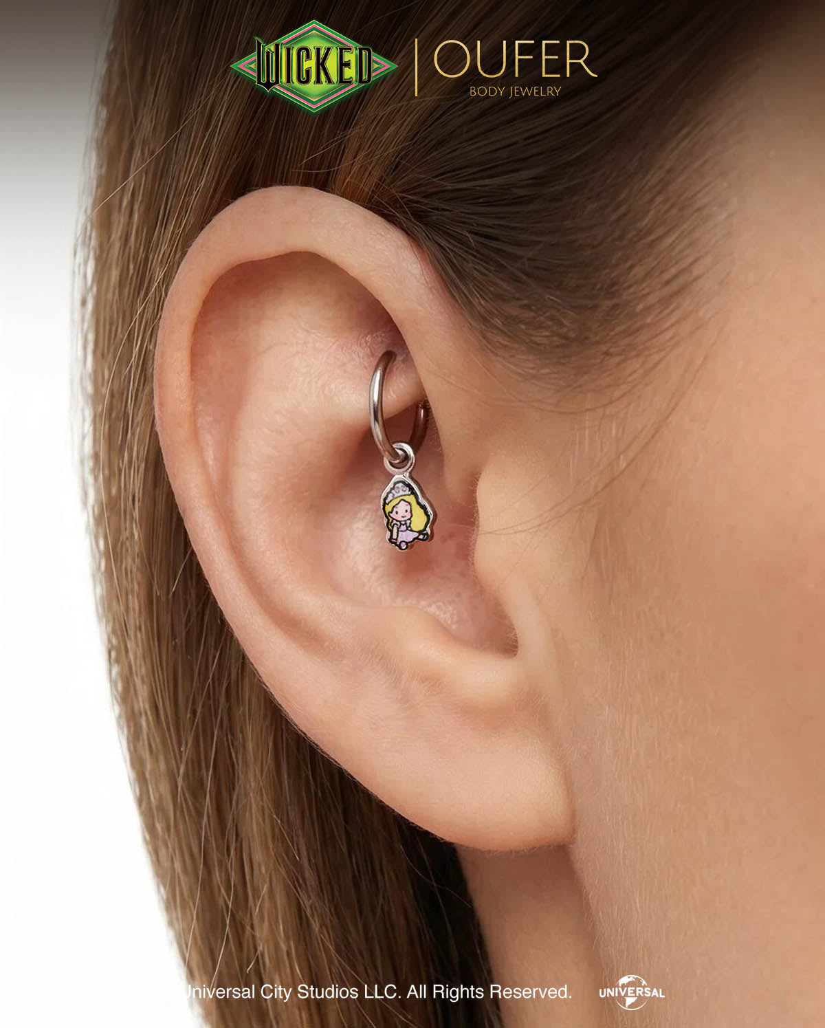 16G de titanio con bisagras segmento aro pendientes anillo de la nariz
