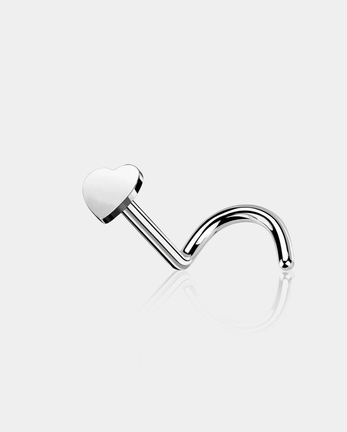 heart nose stud