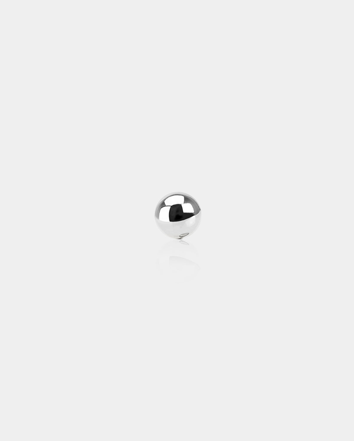 14K White Gold Belly Ring Replacement Ball