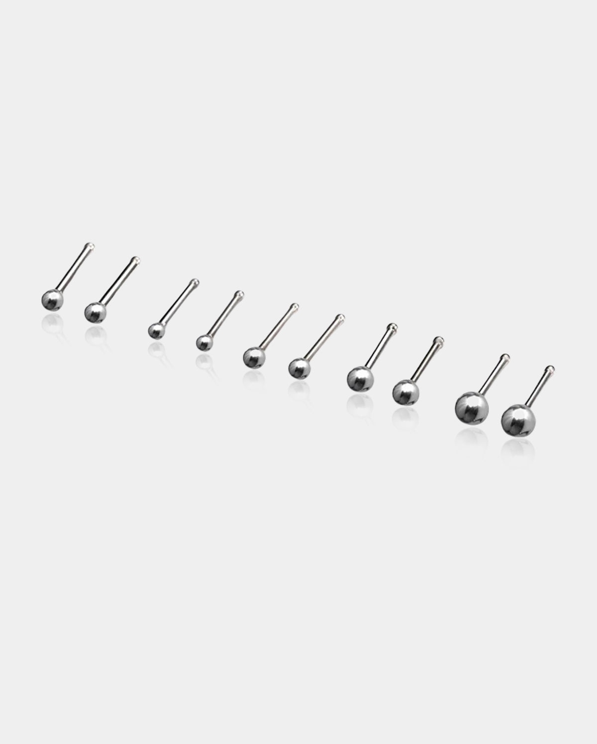2PCS Titanium Ball Nose Stud Pack