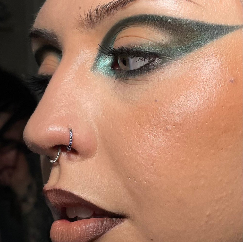 Vibrant CZ Segment Nose Hoop