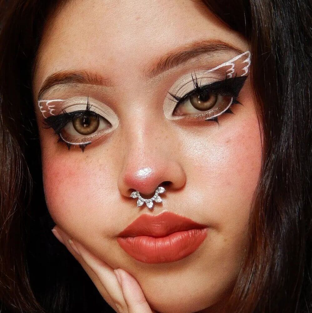 CZ Heart Septum Daith Ring