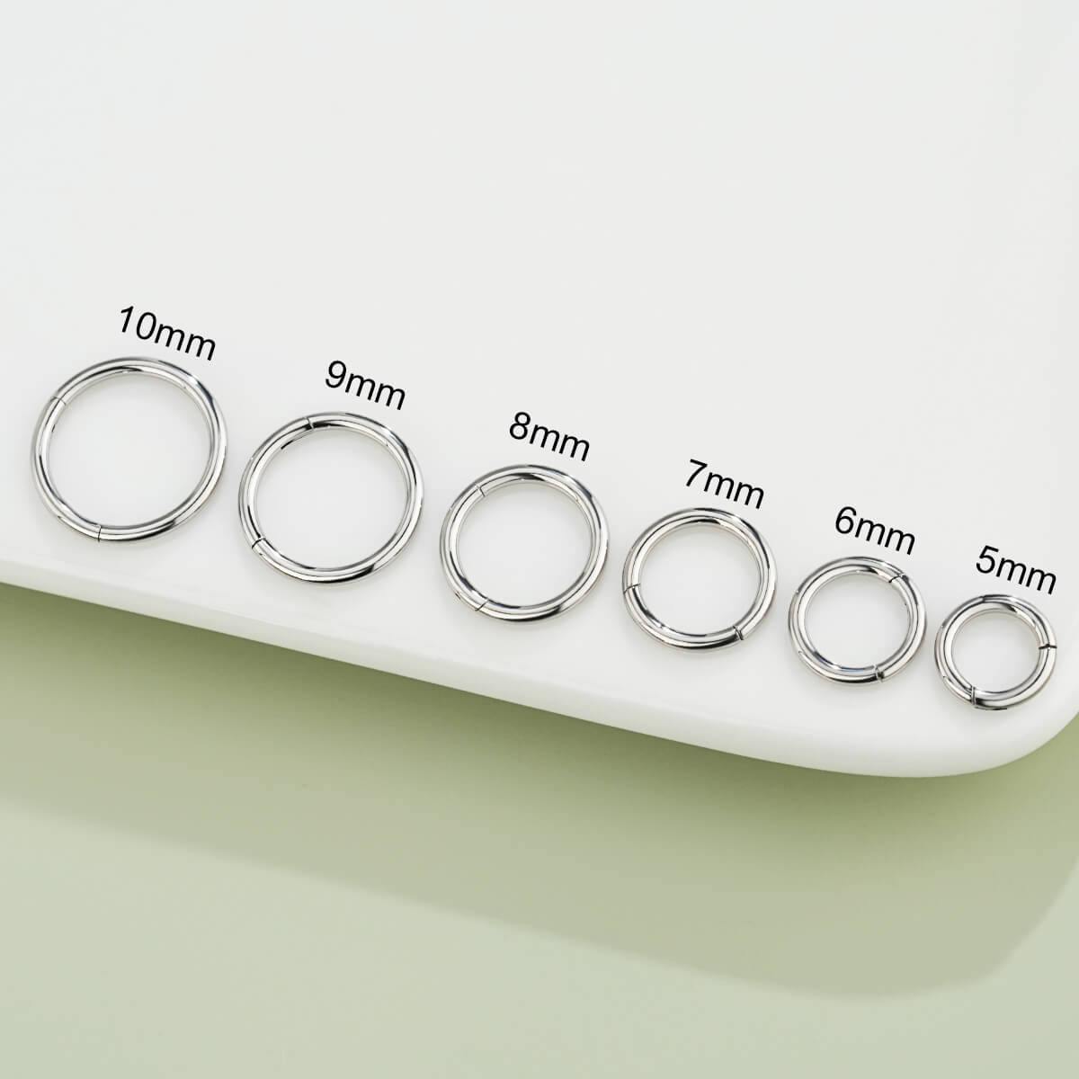 16G Hinged Segment Classic Hoop Nose Ring Septum Ring Cartilage Earrings