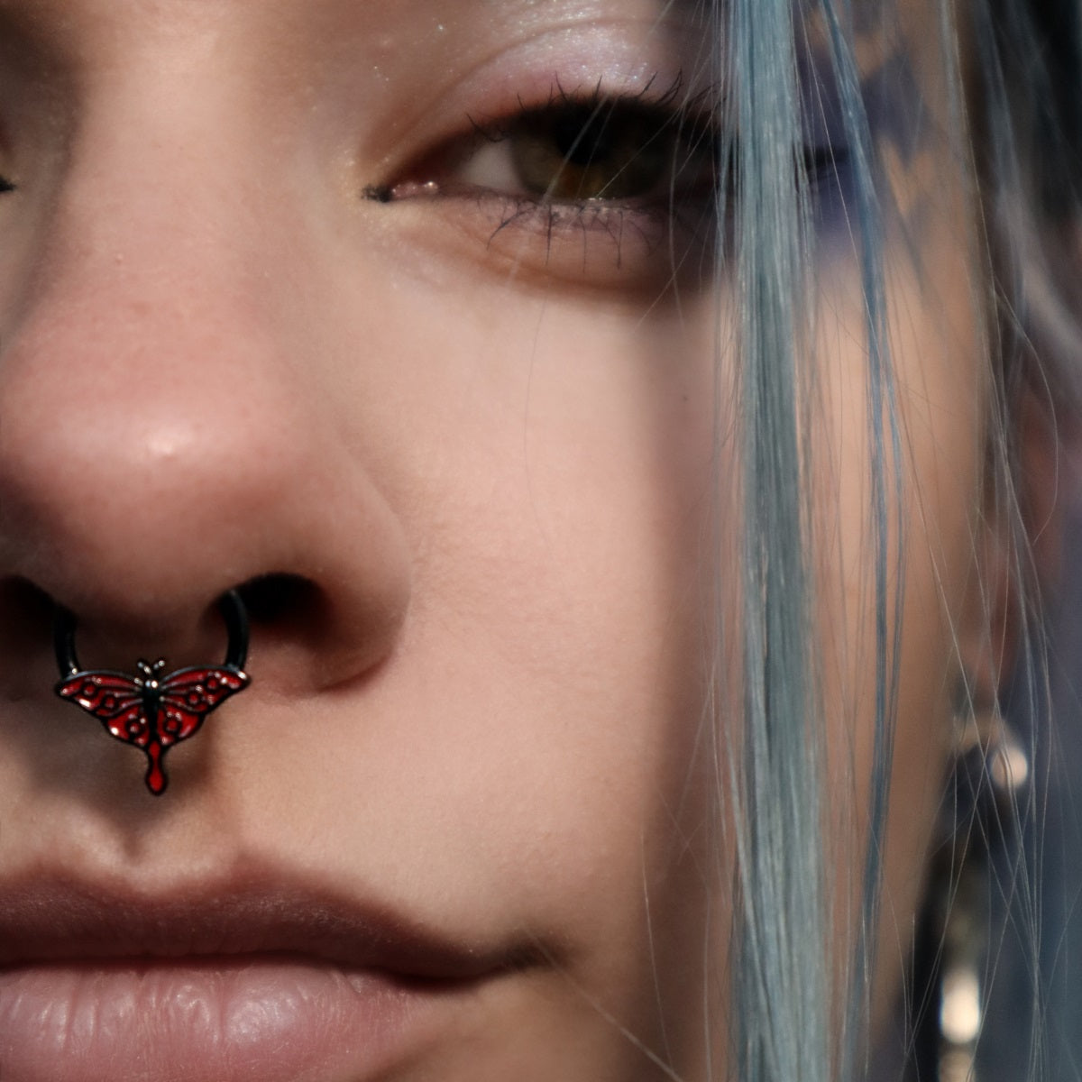 16G Halloween Red Moth Septum Ring