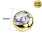 14K Gold CZ Ball 14G Bauch ringe 14G CZ Ball