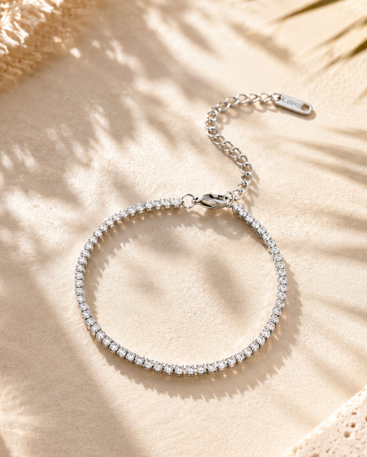 silver tennis bracelet