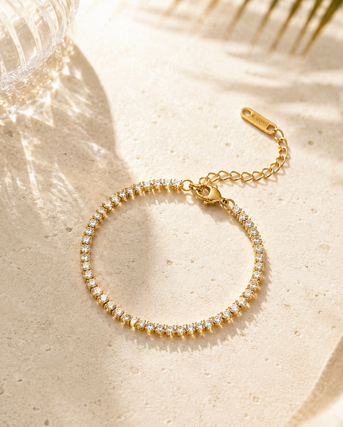 gold tennis bracelet