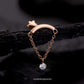 rose gold chain dangle helix stud 