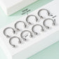 14G/16G 8PCS Basic Ball/Spike Horseshoe Circular Barbell Set