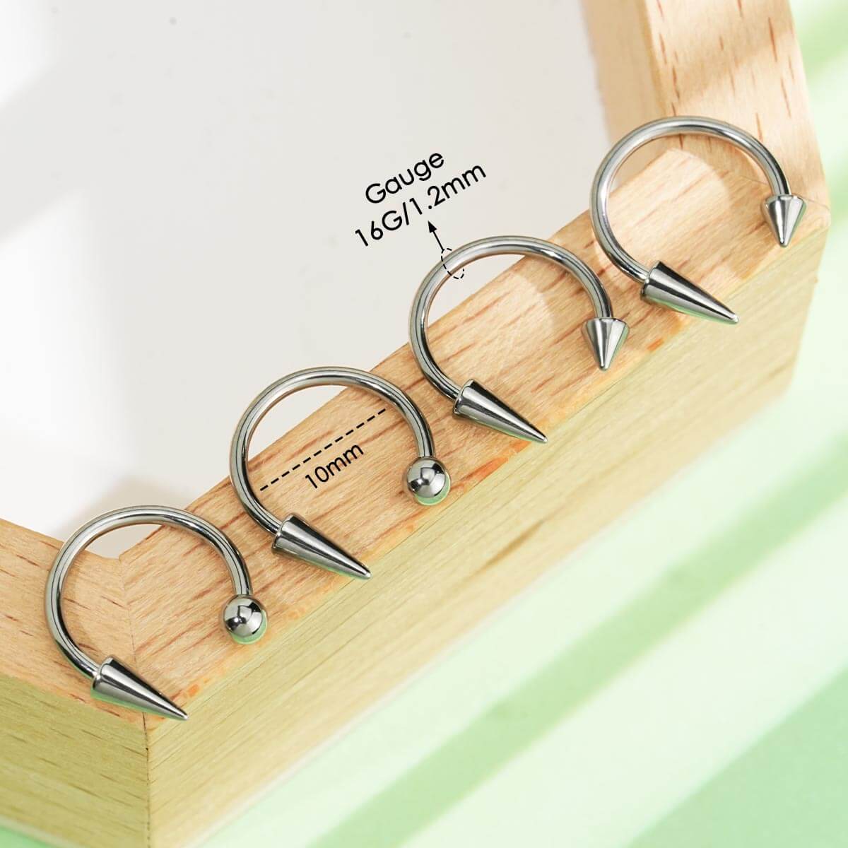 10mm spike horseshoe septum ring