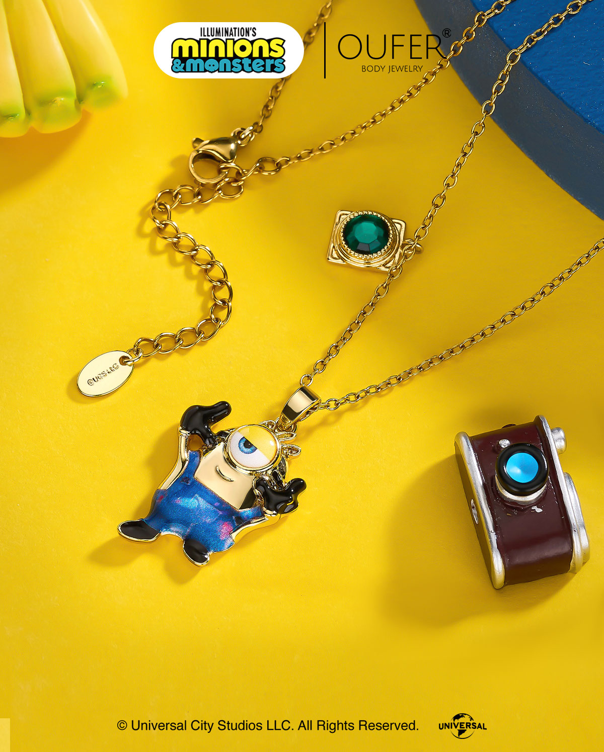 MINIONS × OUFER James Cute Pendant Necklace