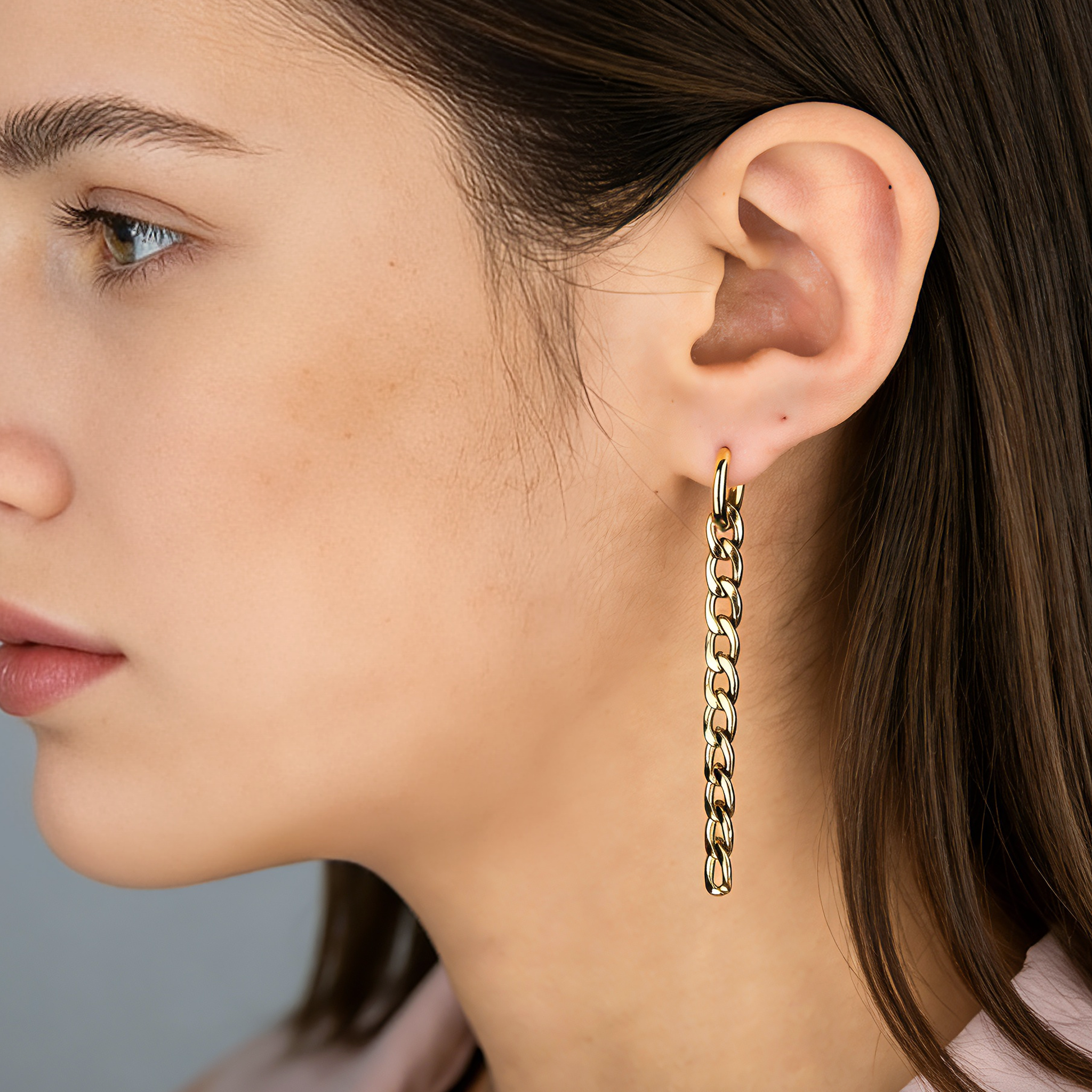 Long Chain Drop Earrings