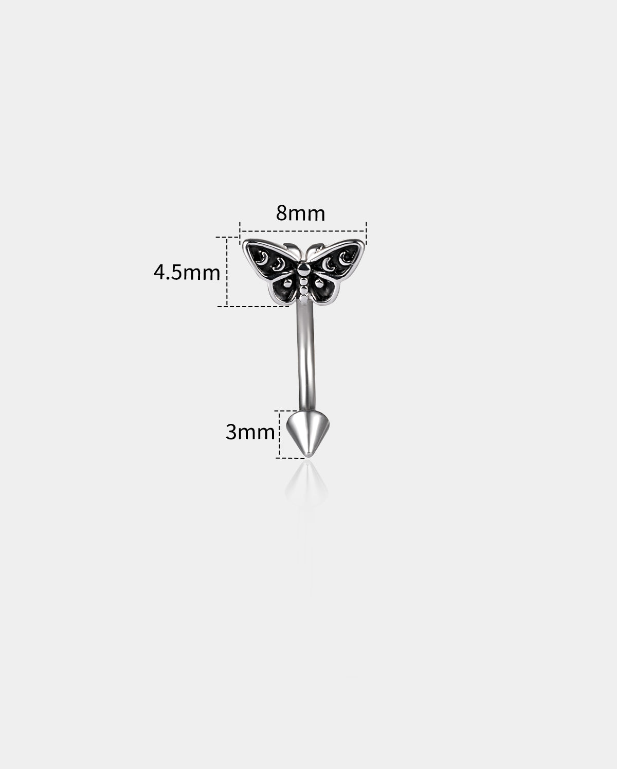 Moon Moth Rook Eyebrow Piercing