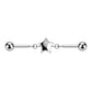 star industrial piercing barbell