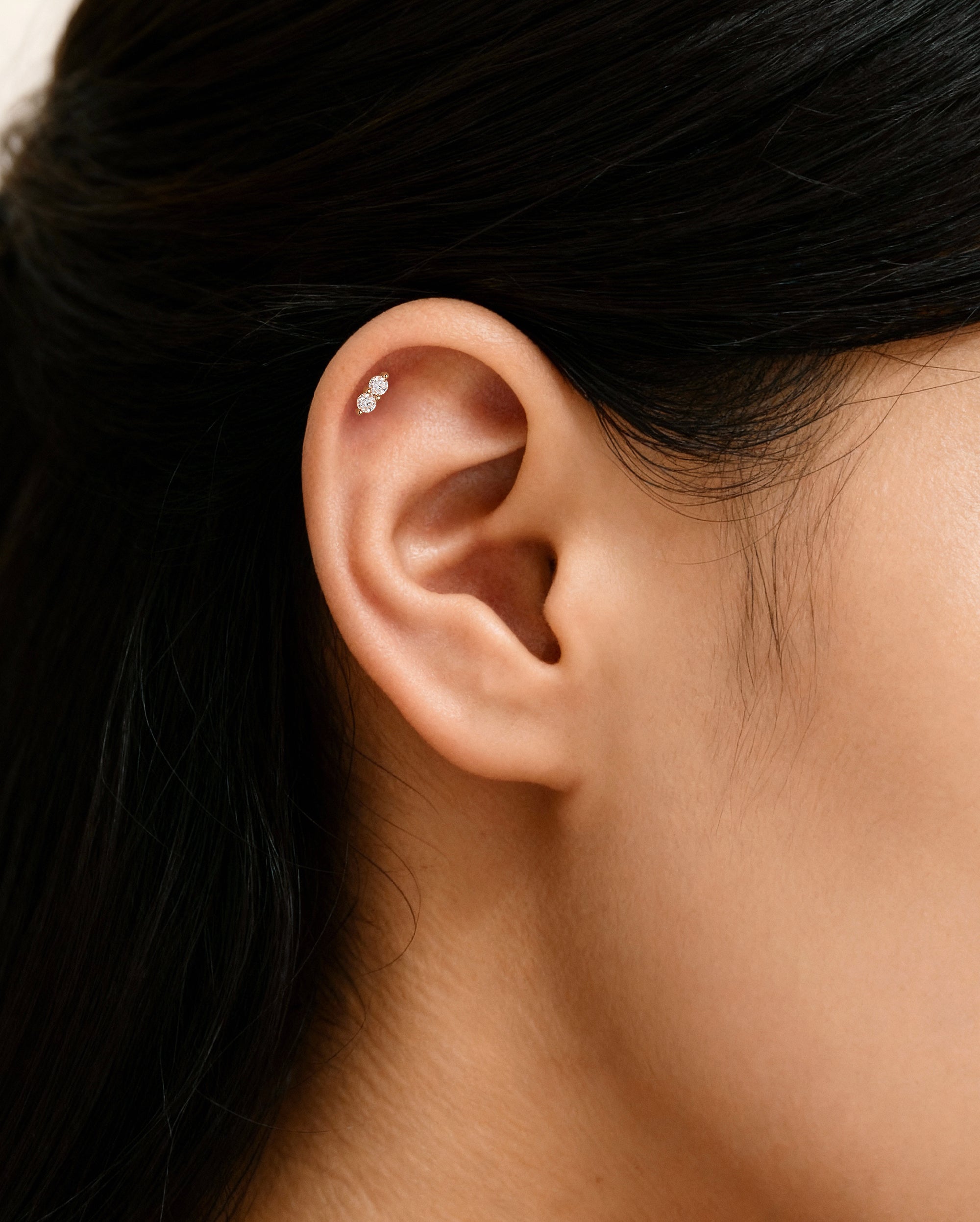 14k solid gold moissanite studs