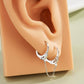 14K White Gold 20G Handcuffs Cartilage Earring Jewelry