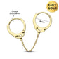 8mm 14k gold Handcuffs cartilage jewelry