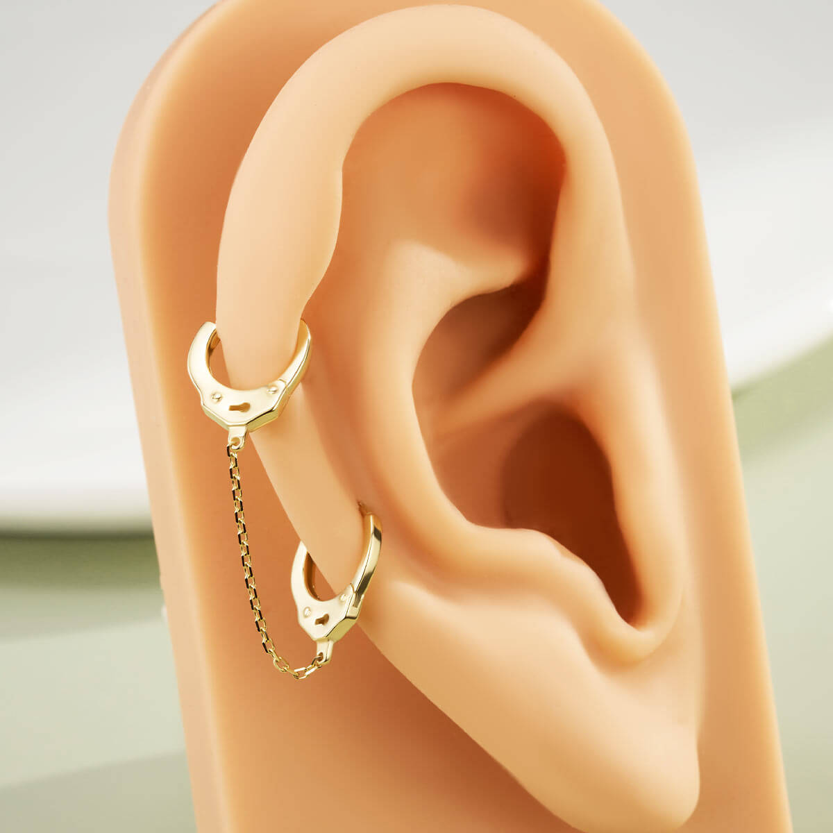 14k gold Handcuffs cartilage piercing