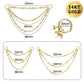 14K Solid Gold Removable Triple Chain Attachment Linking Chain