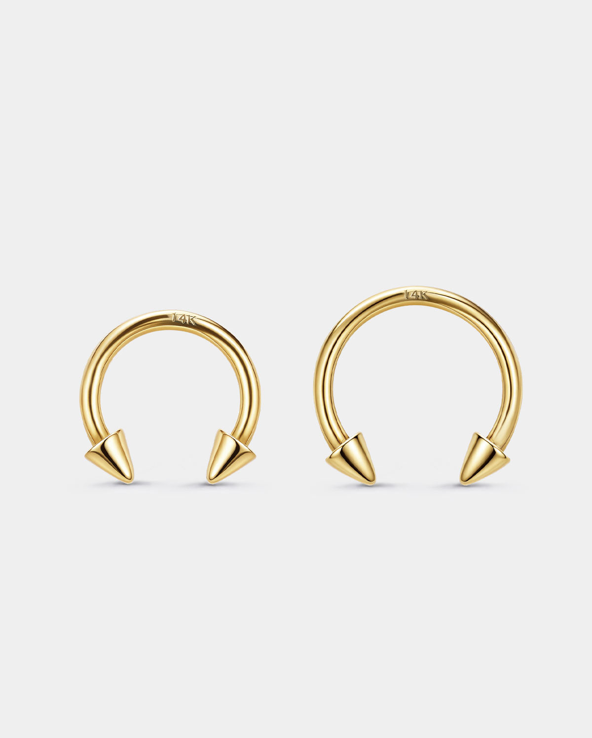14K Oro 16G Herradura Septum Anillo Piercing Hélix