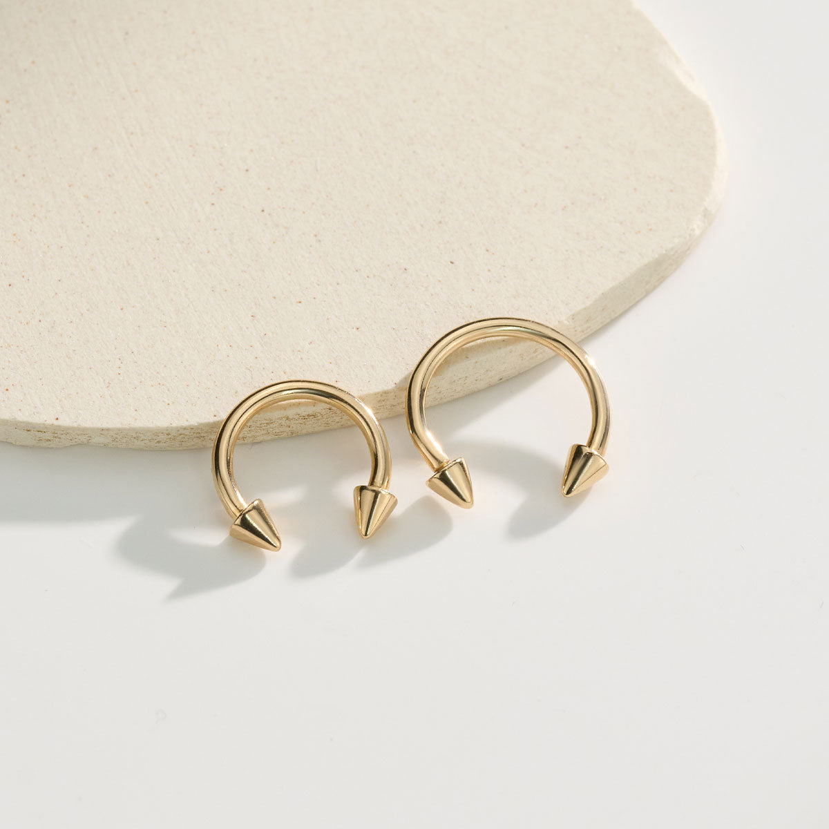 spike 14k gold septum ring 