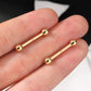 14K Gold Nippel Ring Solid Ball Nippel Piercing Barbell