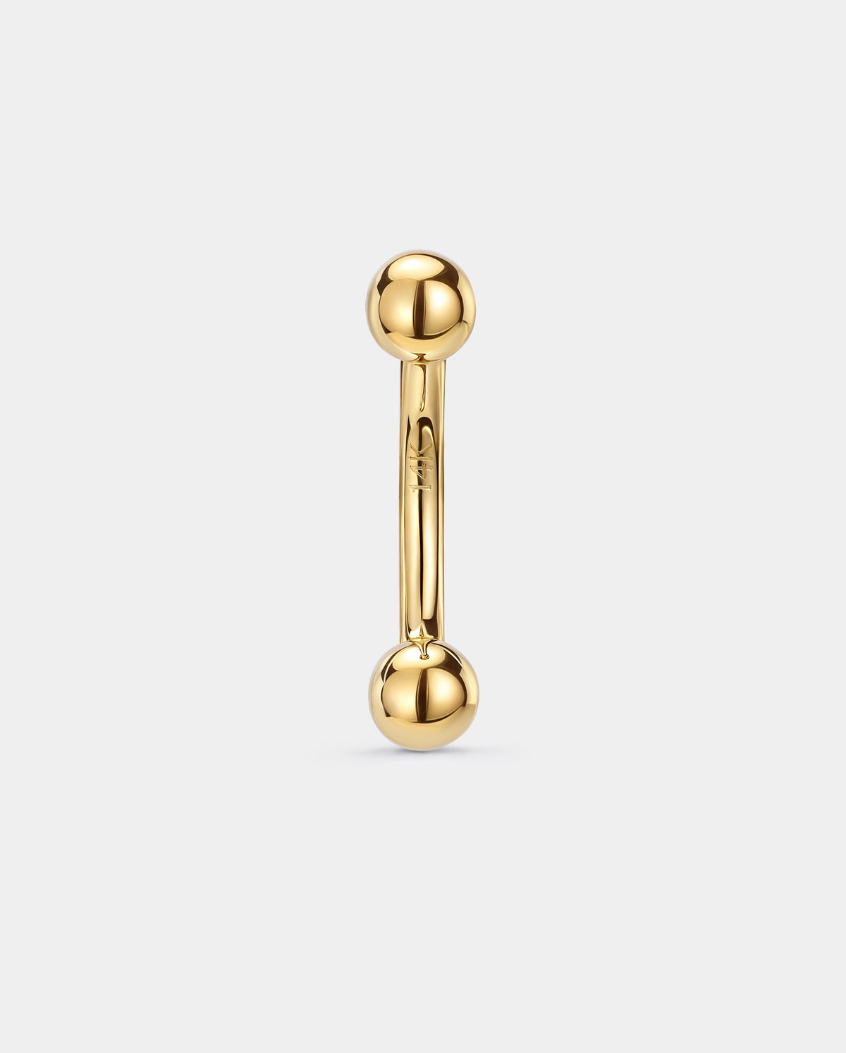 14K Solid Gold Internally Threaded Belly Ring