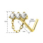 20g chain dangle nose stud 