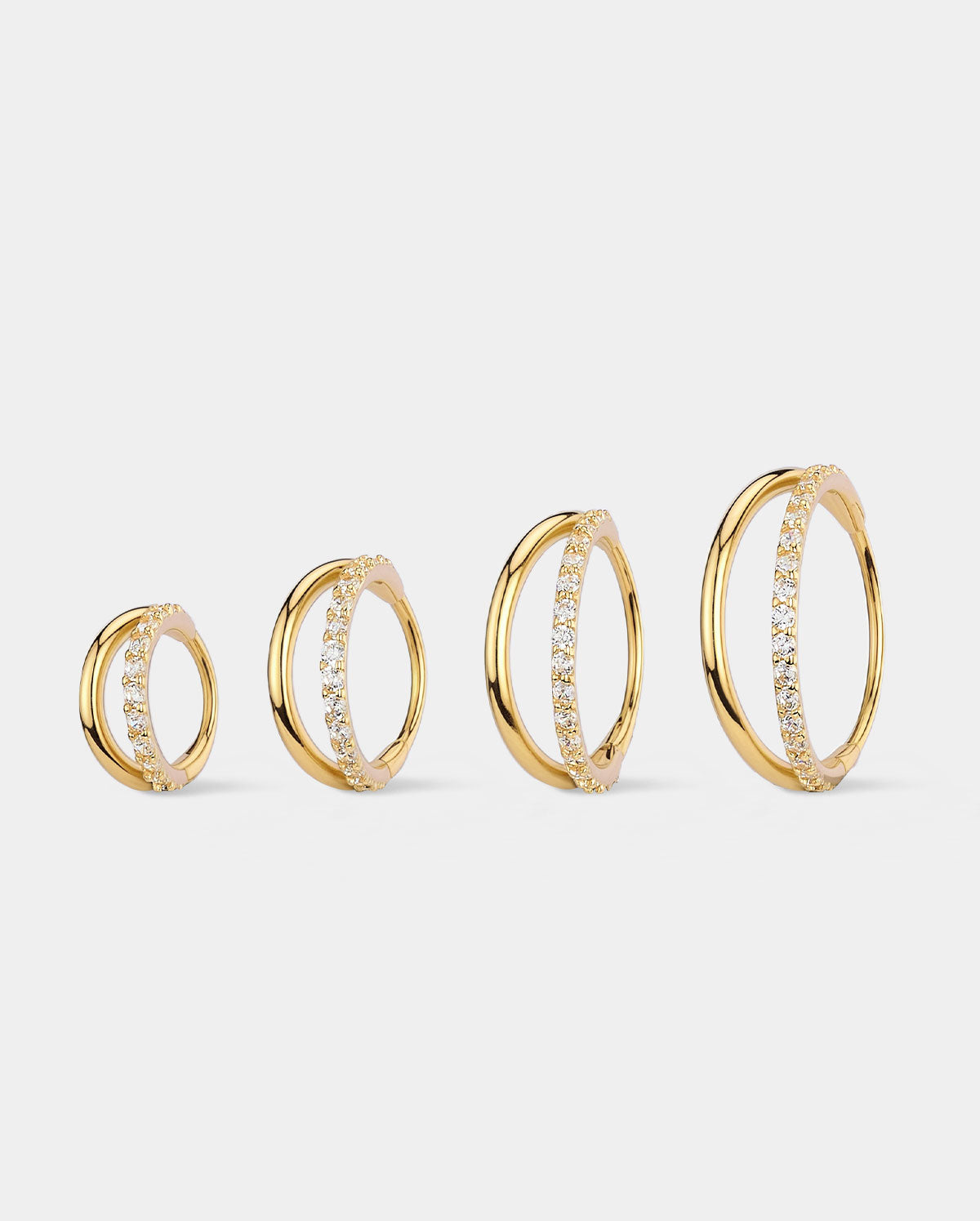 14k solid gold nose hoops