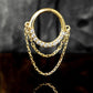 chain septum ring oufer body jewelry