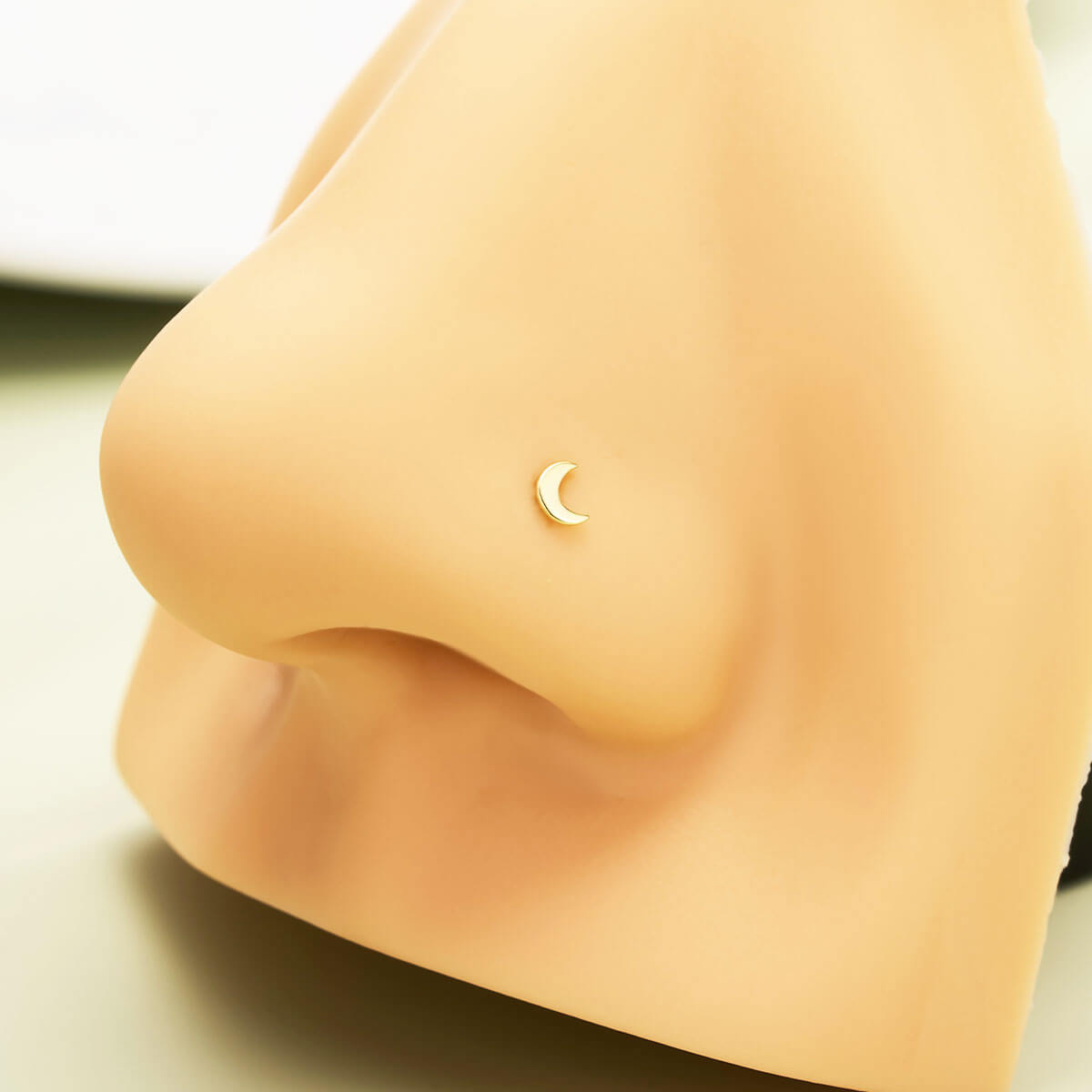 moon nose piercing