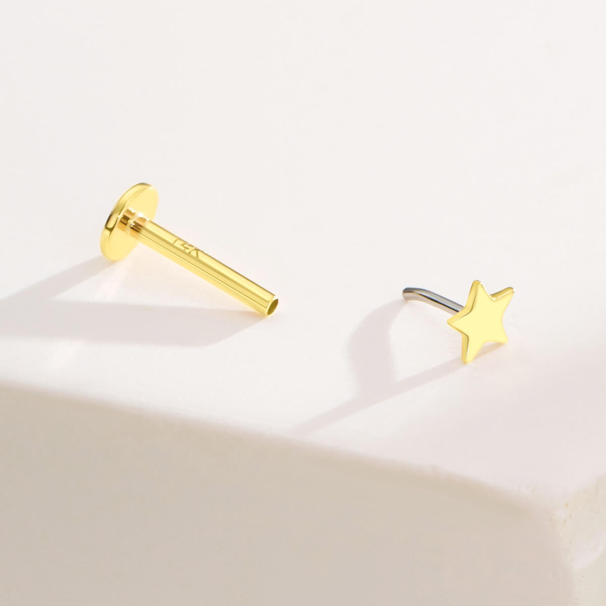 threadless nose piercing earrings 