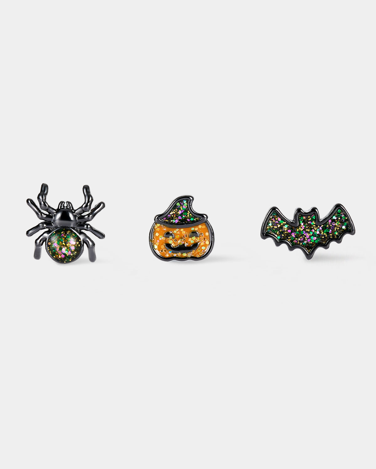 3PCS Spider/Bat/Pumpkinn Internally Threaded Helix Stud
