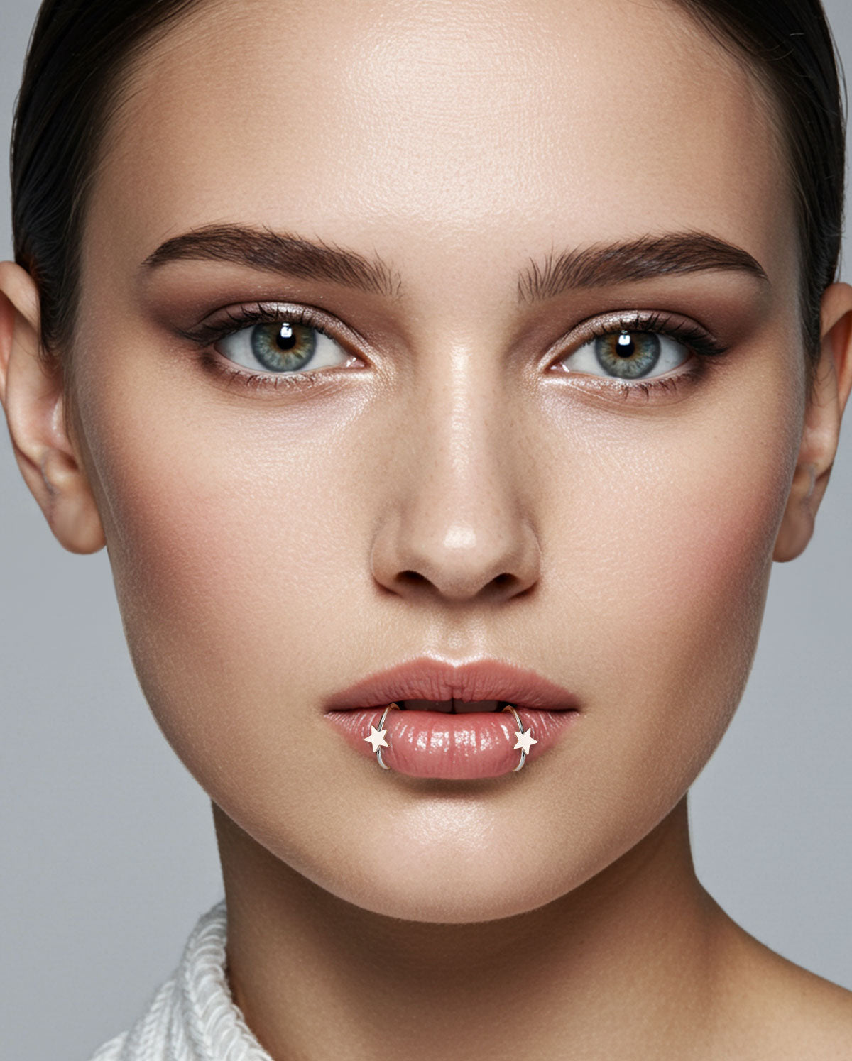 star fake lip piercing