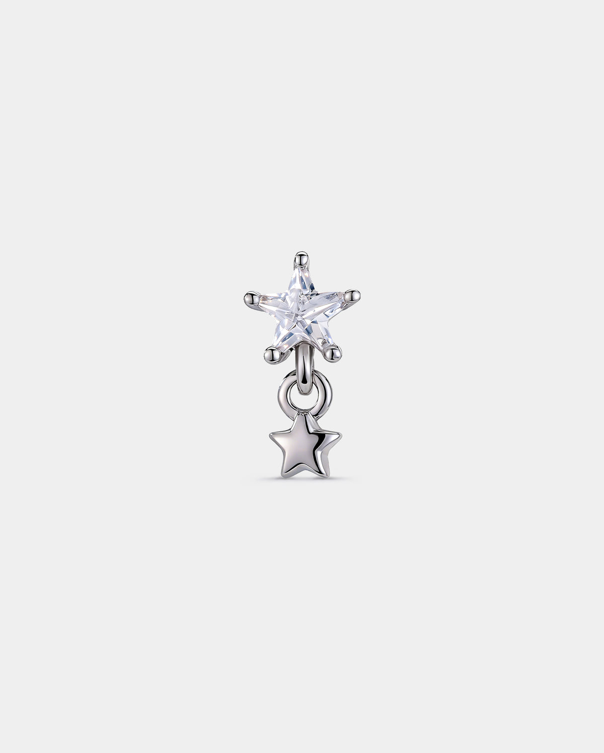 OUFER  Star CZ Dangle Internally Threaded Cartilage Stud