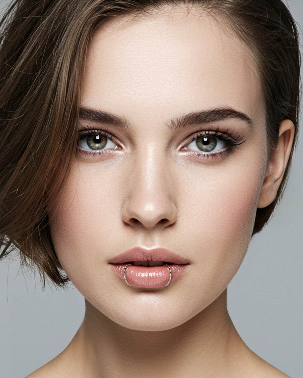 4PCS Fake Lip Rings Set