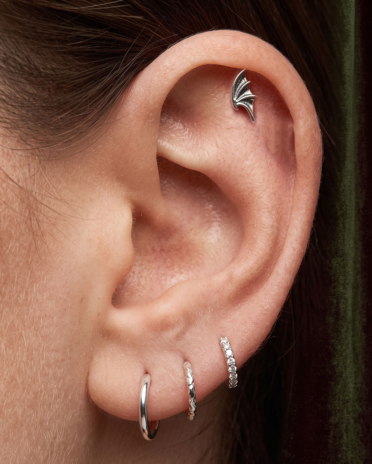 16G ataúd negro labio anillo 8mm labio Stud