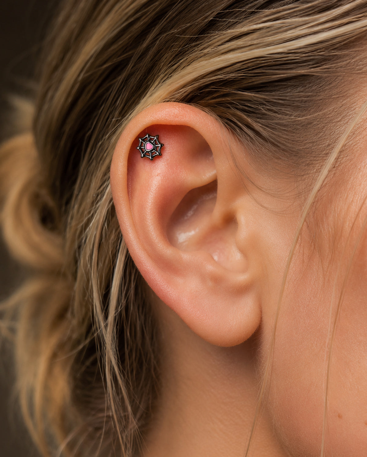 16G ataúd negro labio anillo 8mm labio Stud