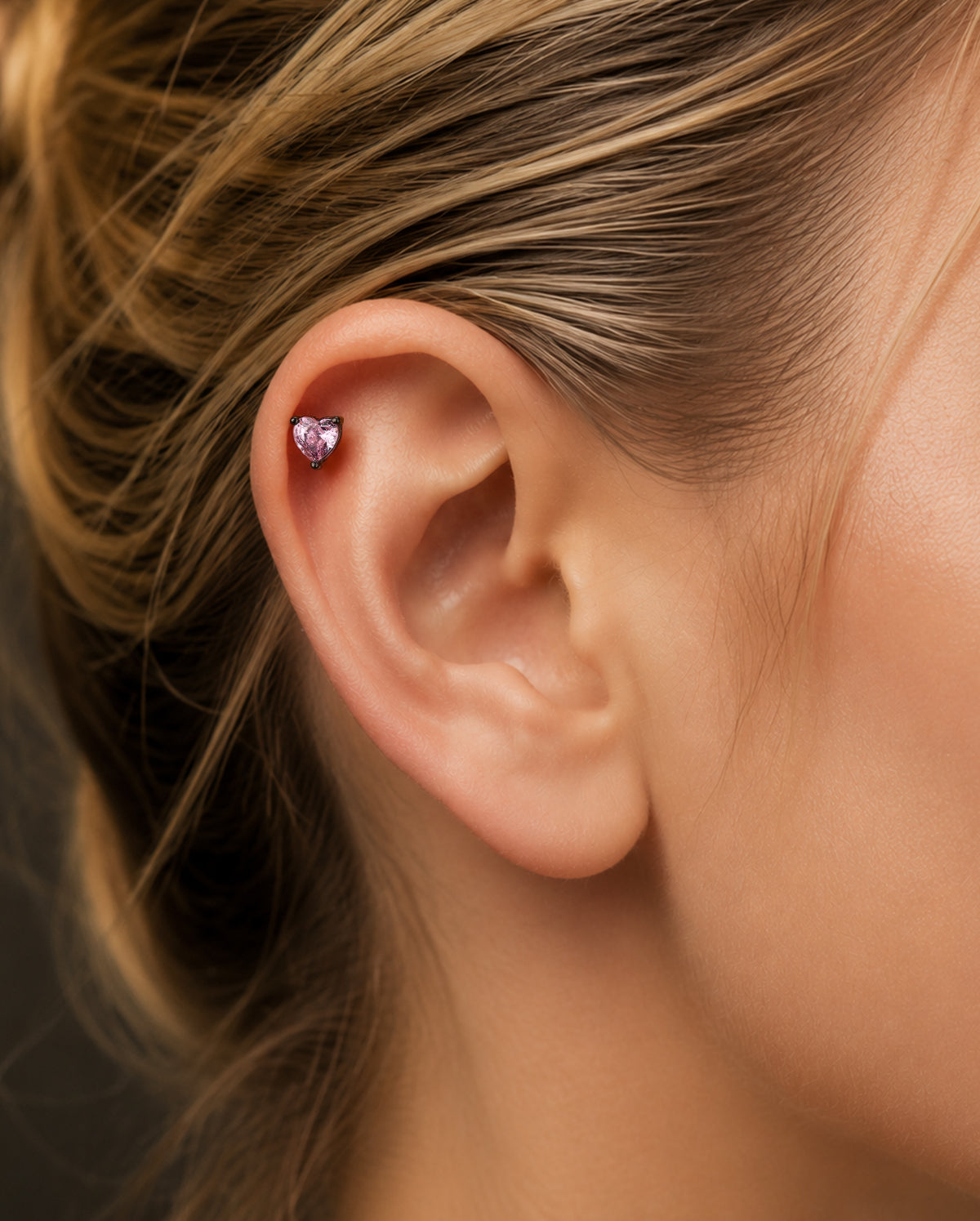 16G ataúd negro labio anillo 8mm labio Stud