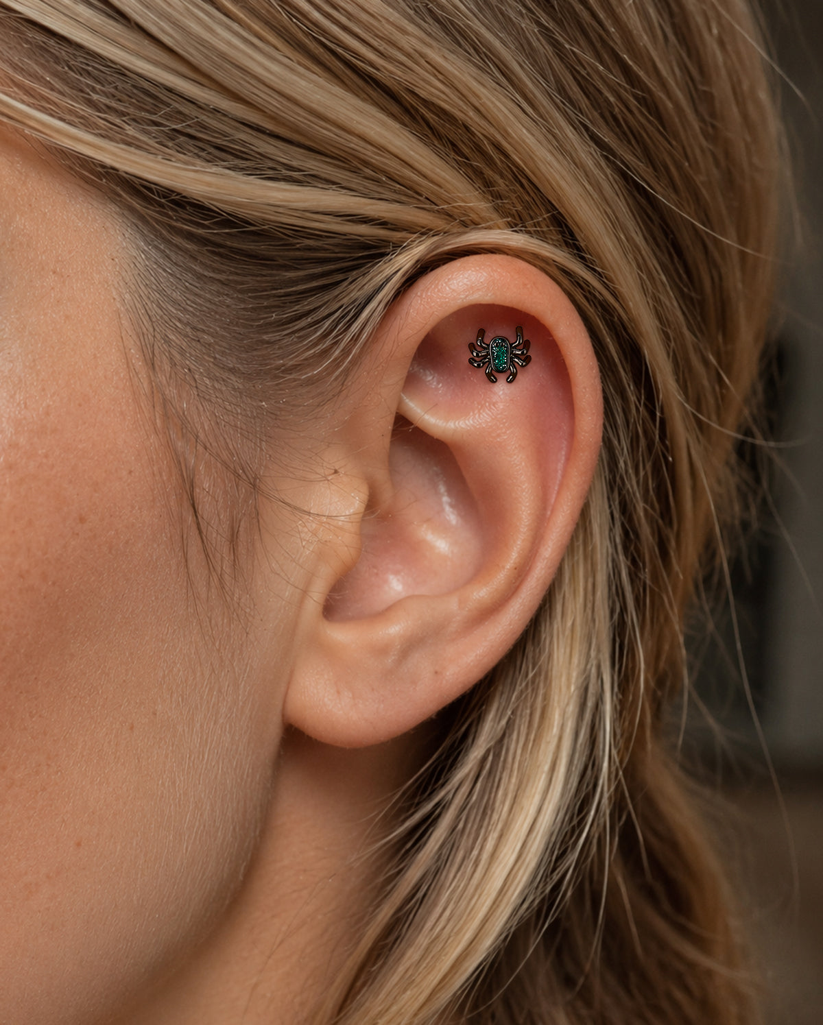16G ataúd negro labio anillo 8mm labio Stud