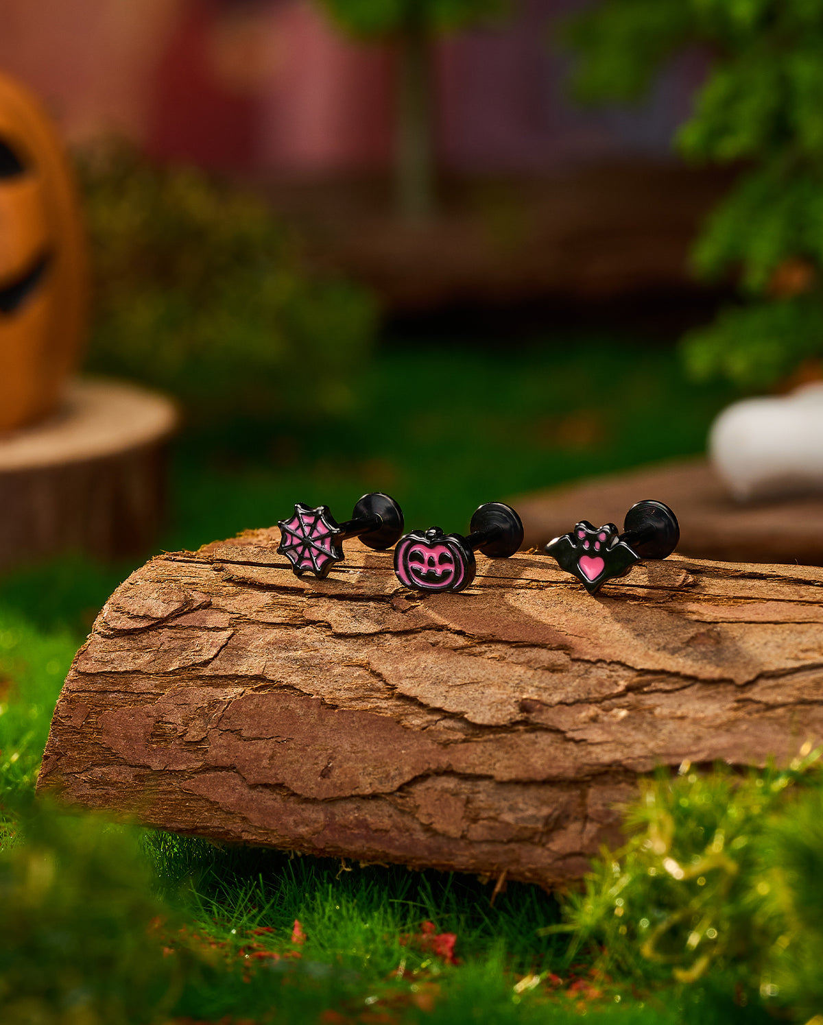16G Coffin Black Lip Ring 8mm Lip Stud
