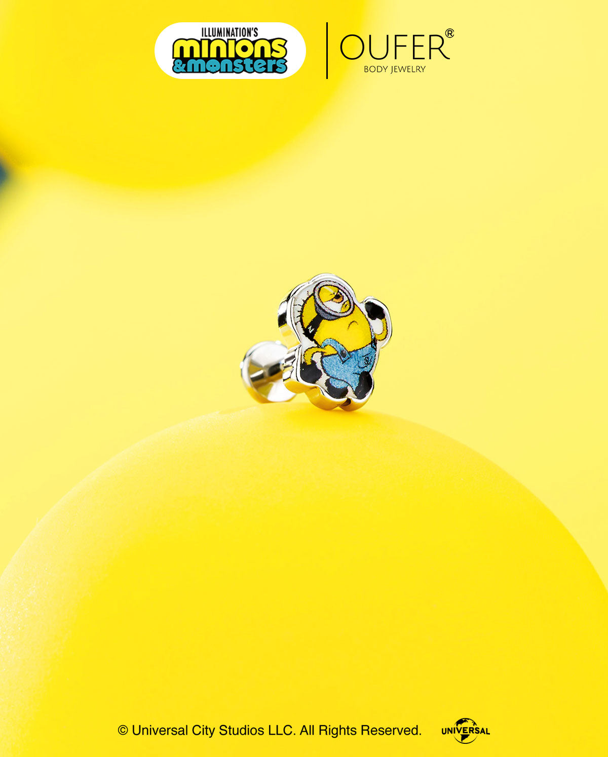 MINIONS × OUFER Forward Motion 3PCS Cartilage Stud Set