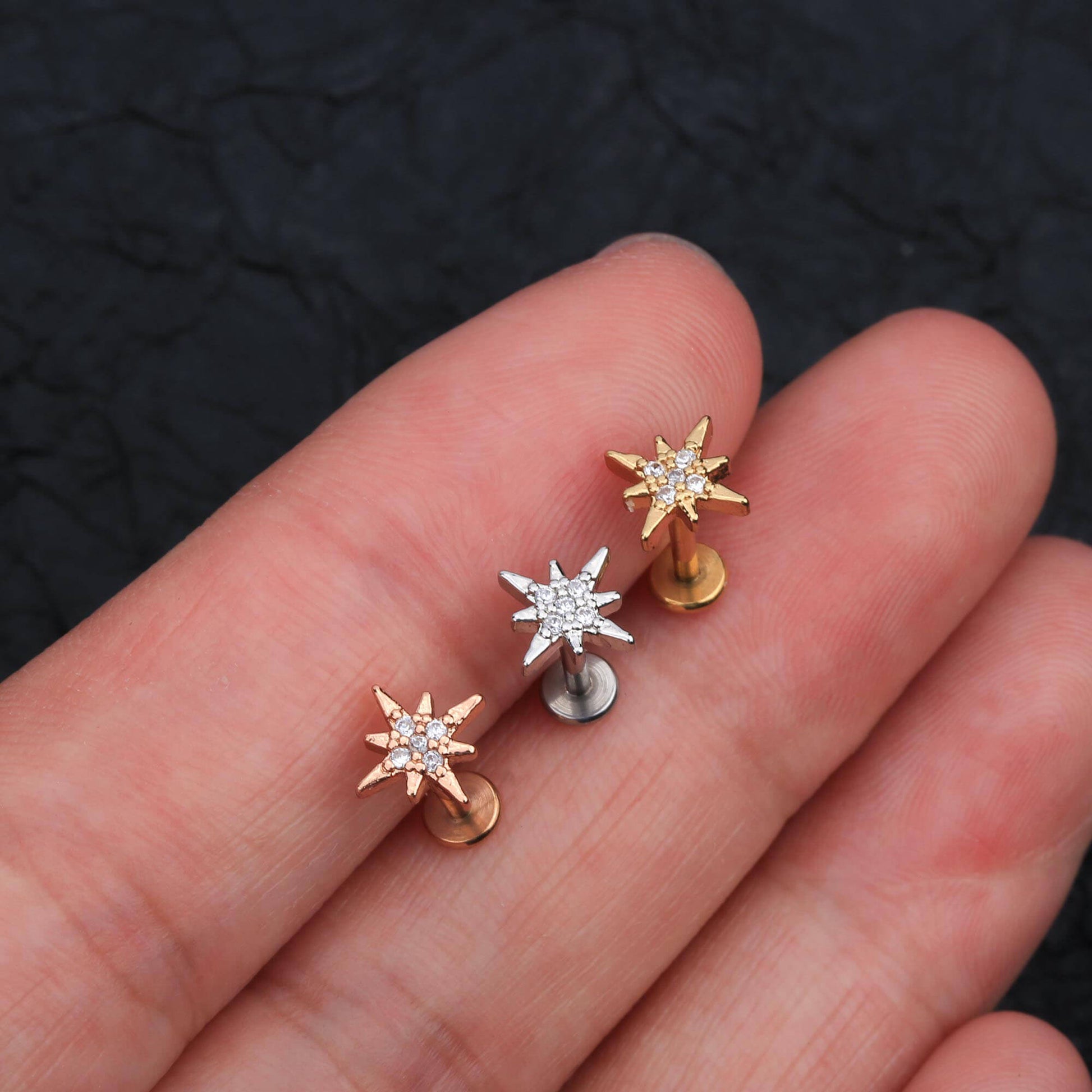 sunflower cartilage earring