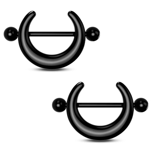 black nipple piercing jewelry