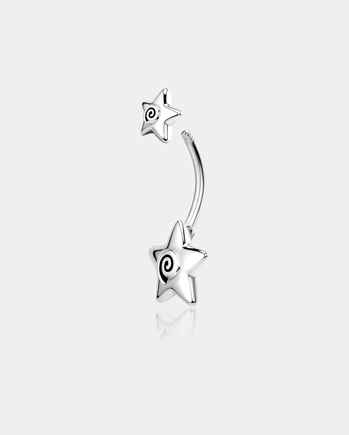 Swirl Star Belly Button Ring
